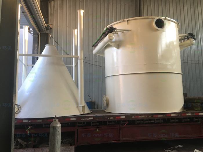 江蘇太倉氫氧化鈣生產線配套圓形脈沖布袋除塵器發貨 江蘇太倉氫氧化鈣生產線配套圓形脈沖布袋除塵器發貨